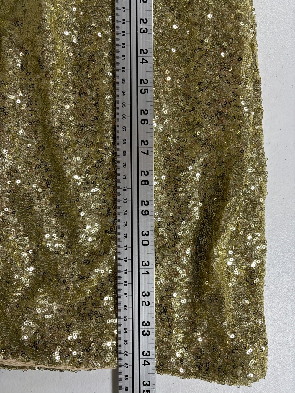 Bisou Bisou Gold Sequin V-Neck Mini Dress (12) - Picture 6 of 9